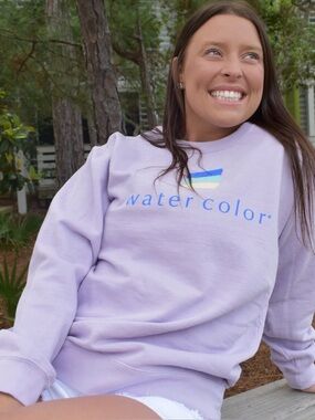 Watercolor Florida orchid crewneck sweatshirt L